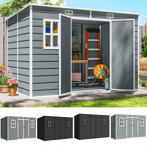 Plastic garden shed with - plastic,