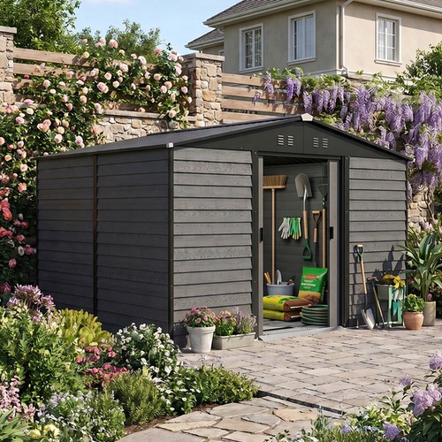 Garden shed metal apex - garden, x