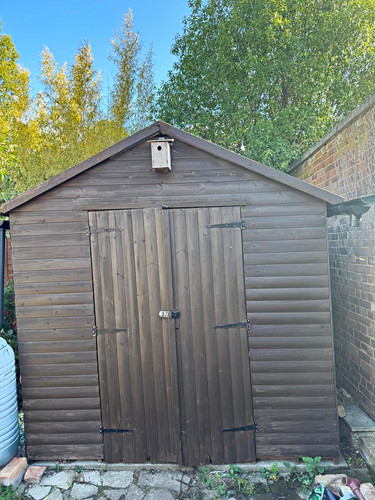 Wooden brown apex roof - brown, garden