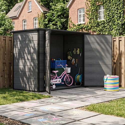 Plastic garden shed - plastic,