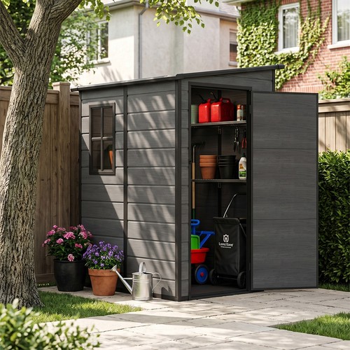 5x4ft plastic garden shed - garden,