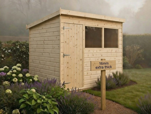 Wooden pent garden shed - wooden,