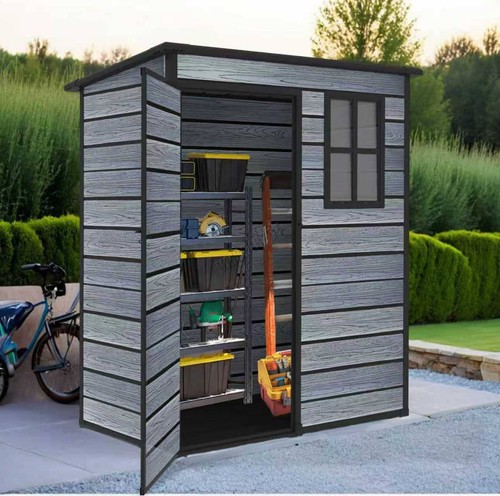5x3ft plastic garden shed pent - garden,
