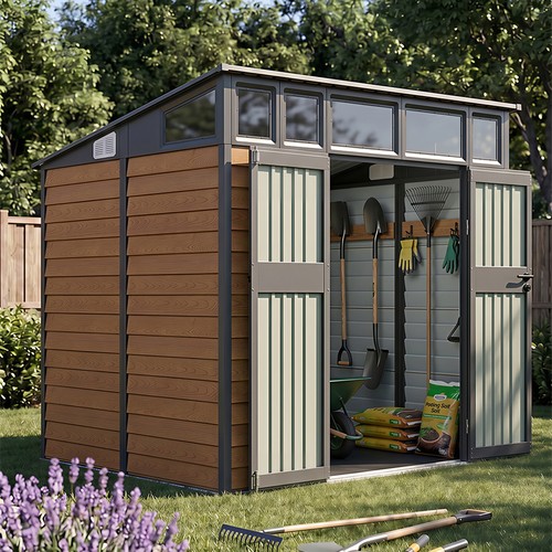 Brown wood grain garden - wood,
