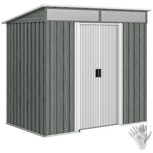 Outsunny 5x4ft galvanised - outsunny, 6.5x4ft