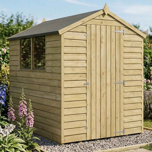 7x5 wooden garden shed single - garden,