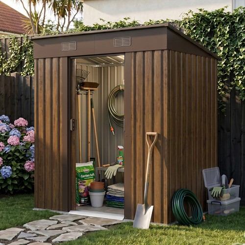 6ft brown wood effect - brown,